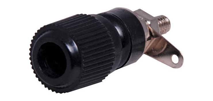 Bornera Para Fuente 4mm Negro