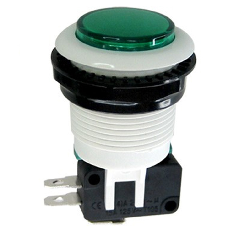 Boton Maquinita Verde Con Microswitch