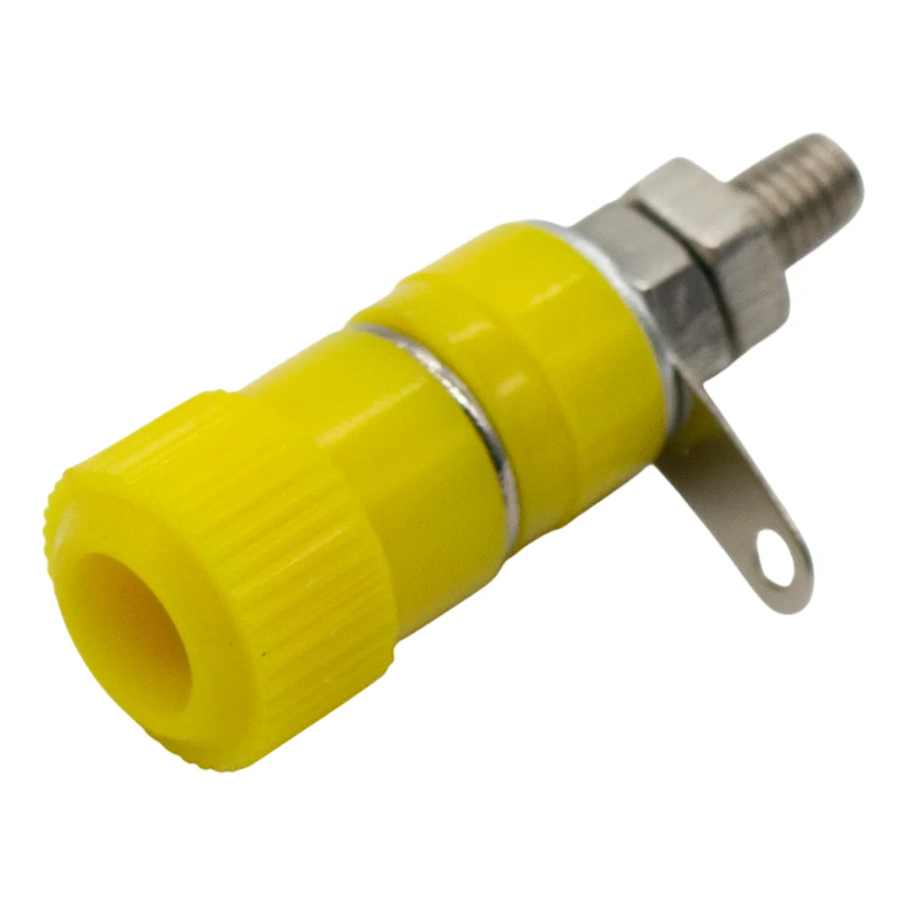 Bornera Para Fuente 4mm Amarilla