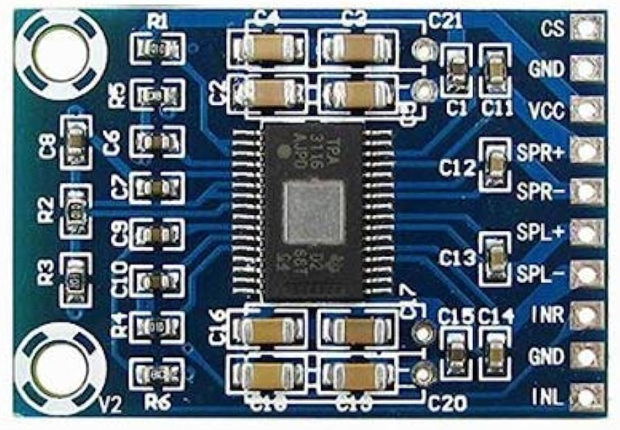 XH-M562 Modulo Amplificador Integrado Clase D TPA3116D2 2X50W Estéreo 12-24V