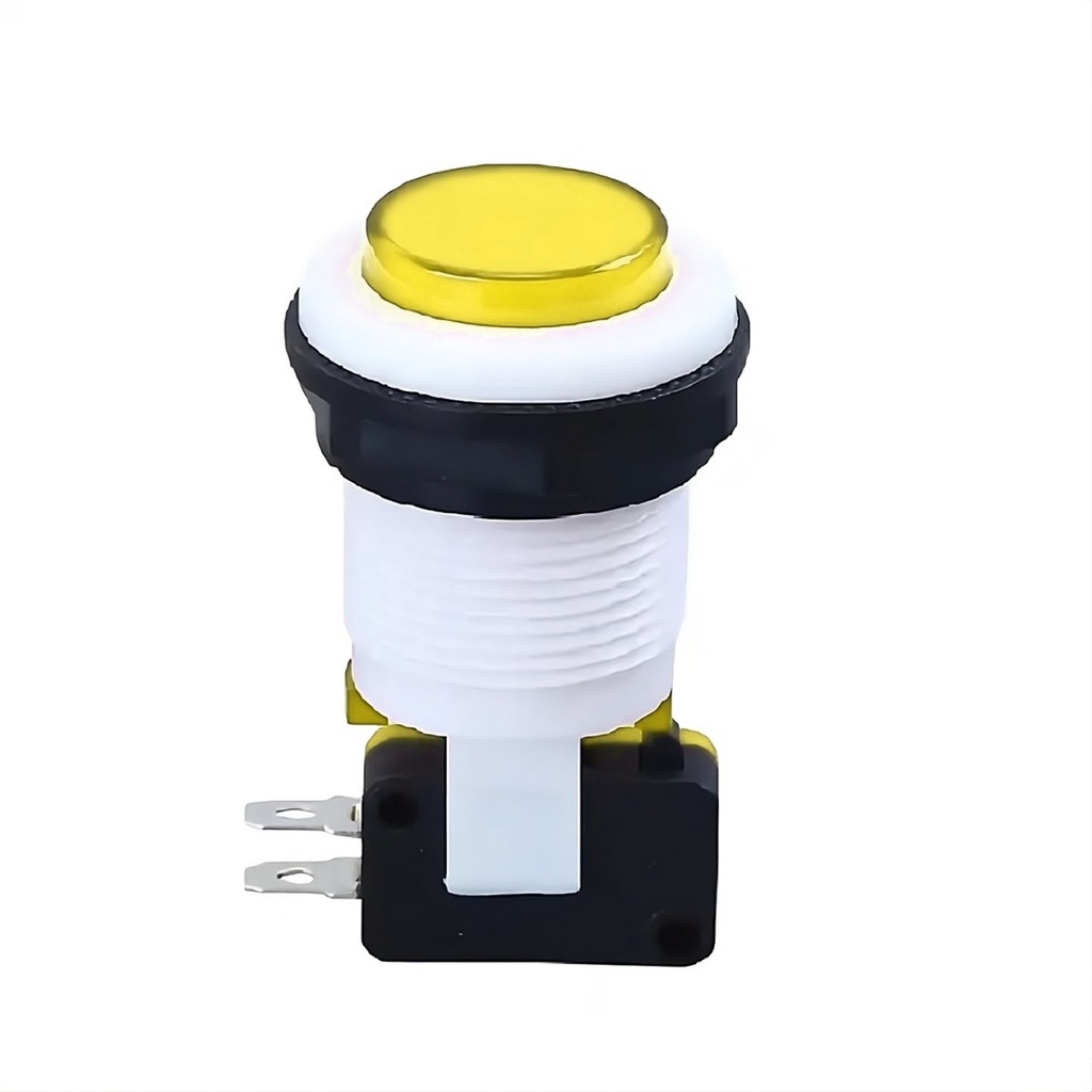 Boton Maquinita Amarillo Con Microswitch