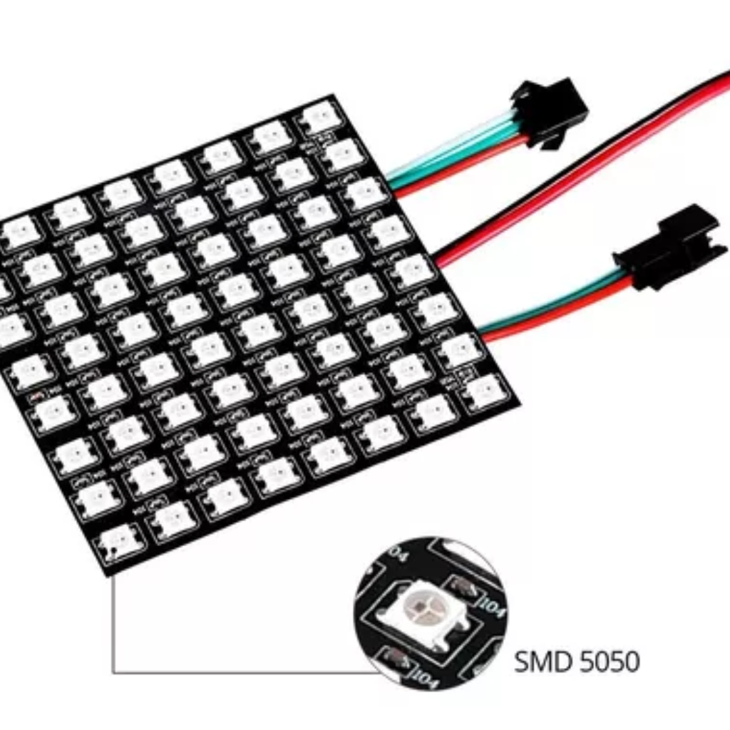 Panel Matriz Neopixel 80x80mm 8x8 Puntos WS2812