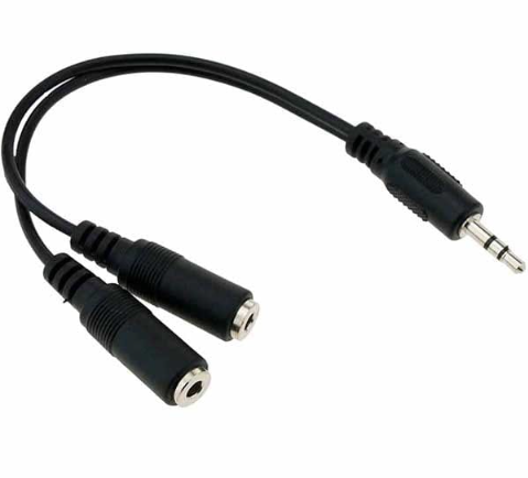 Cable Auxiliar 1 Plug De 3.5mm A 2 Plug De 3.5mm Stereo
