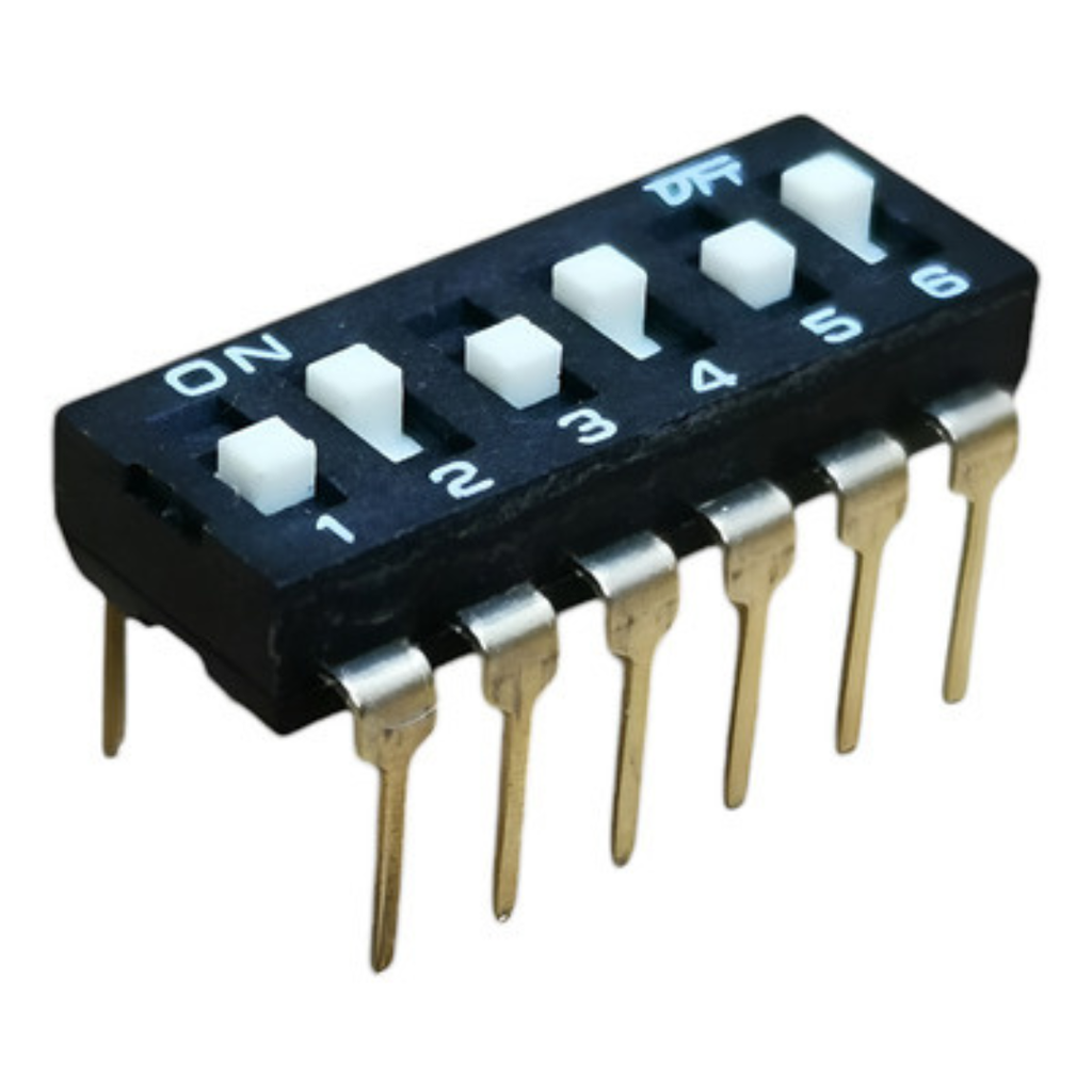 DIP Switch 06 Pines Tipo Integrado
