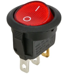 Switch ON-OFF Rocket Cafetera 6A 250V 10A 125V Redondo Rojo
