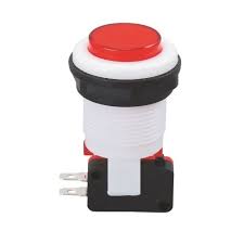Boton Maquinita Rojo Con Microswitch