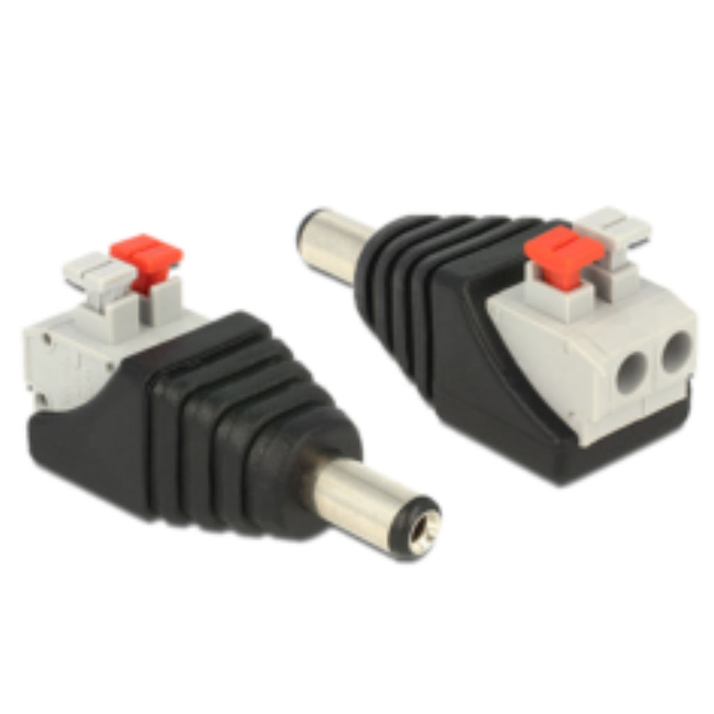Plug DC 5.5*2.1mm Macho De Presión Fácil