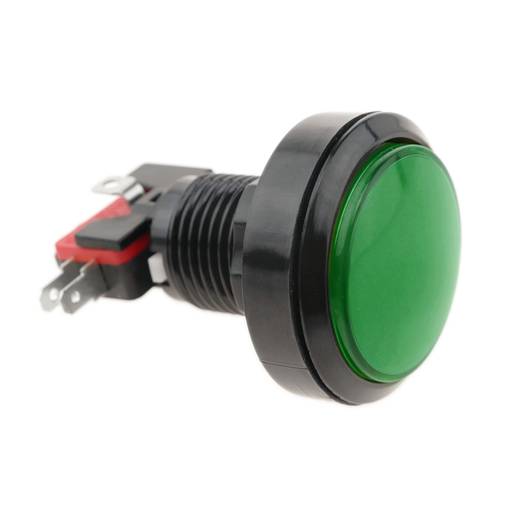Boton Verde Redondo  Para Maquinita Con Microswitch 45mm