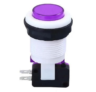 Boton Maquinita Morado Con Microswitch