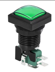 Boton Verde Cuadrado  Para Maquinita Con Microswitch