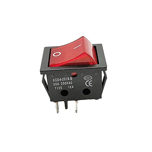 Switch Rocker 30A 4 Pines On-Off Con Luz Rojo