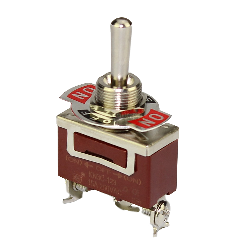 Switch Palanca 3 Pines (On) Off (On) Momentaneo  20A Cafe