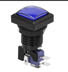 Boton Azul Cuadrado  Para Maquinita Con Microswitch