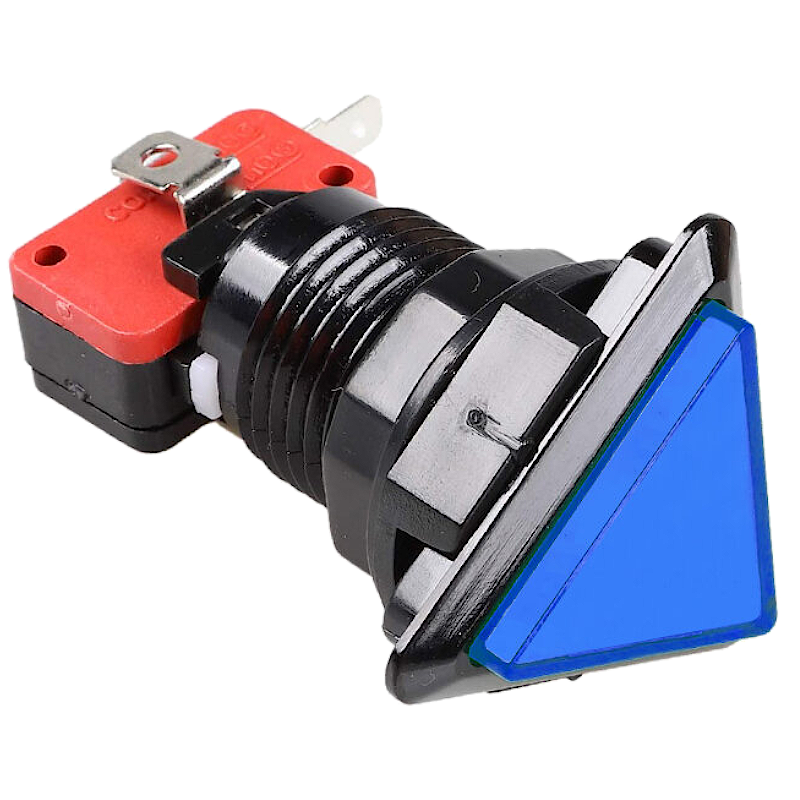 Boton Azul Triangular Para Maquinita Con Microswitch