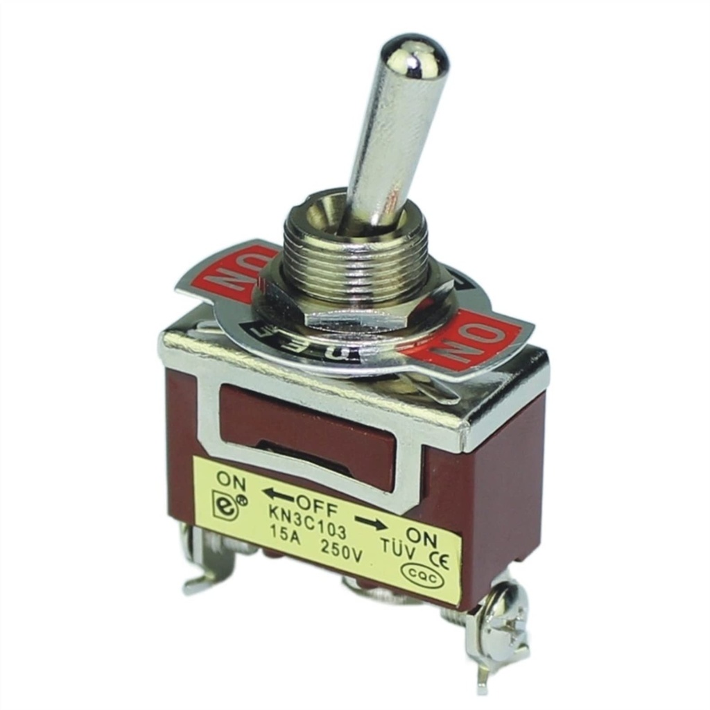 Switch Palanca ON-OFF-ON 3 Pines 15A 250V