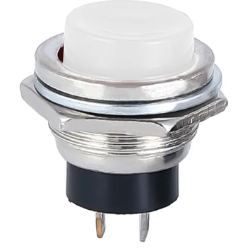 Pulsador Redondo Blanco Metal