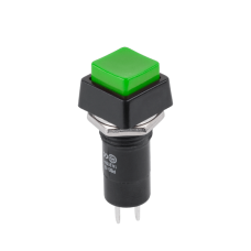 Switch Tipo Pulsador Verde Cuadrado 2 Pines