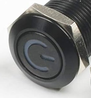 Pulsador Botón Negro Con Led