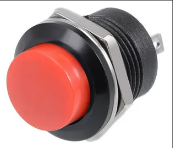 Pulsador Rojo Redondo Plastico