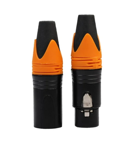 Conector XLR Macho Anaranjado Pro Sound (Par)