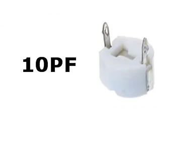 Capacitor Variable Trimmer 10pF Blanco