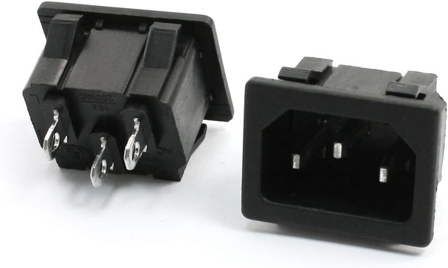 Conector de entrada macho 15A 110v para fuente de poder