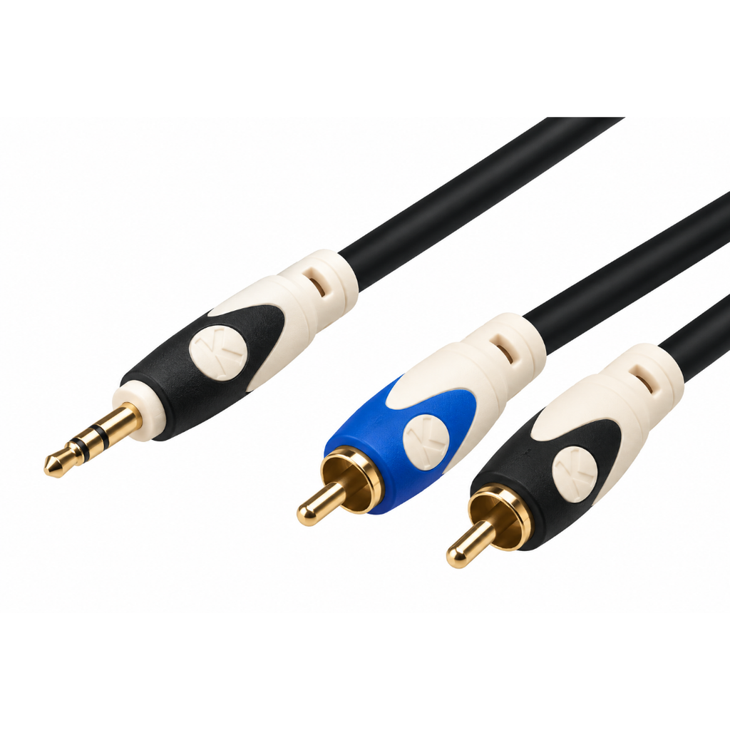 Cable 2 RCA A 3.5mm Stereo 3 Metros