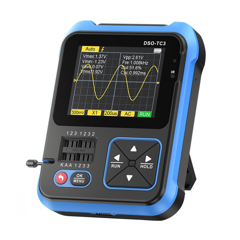 FNIRSI DSO-TC3 3 en 1 Osciloscopio + comprobador de componentes + generador de funciones