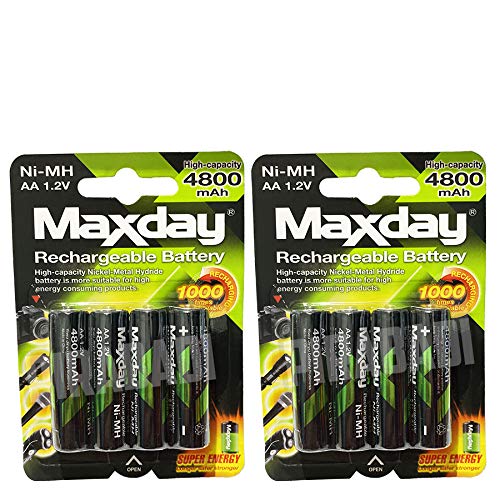 Blister 4 baterias AAA 2800mAh recargable Maxday