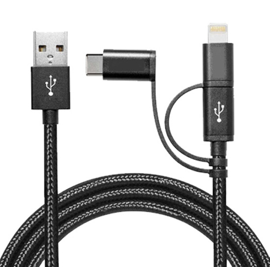 Cable 3 En 1 C+V8+Iphone