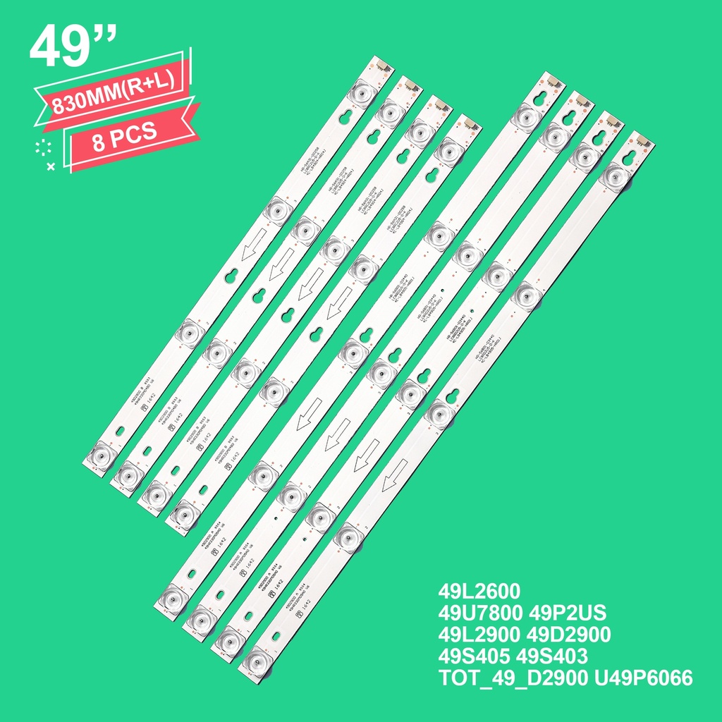 Juego barra led 49" 49d2900 49hr330m05a0 TLC Toshiba
