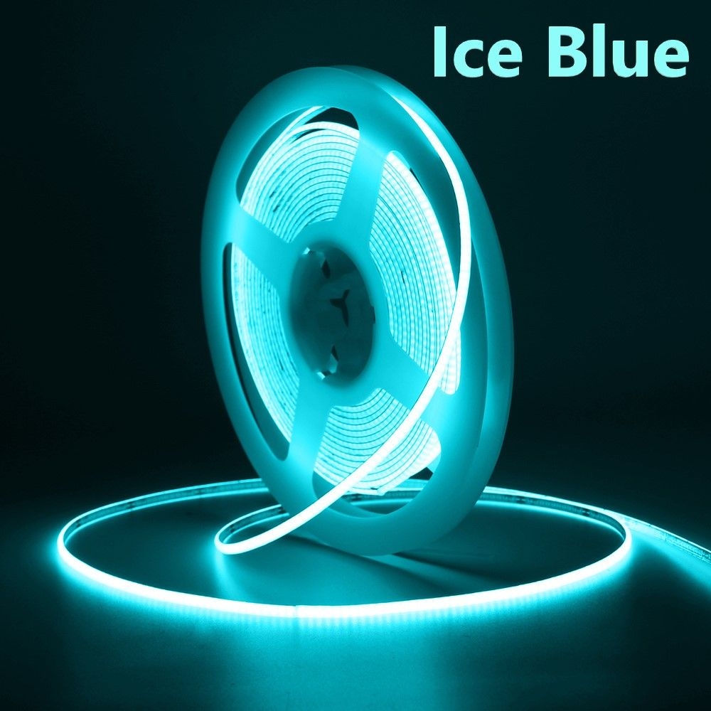Rollo 5M Tira LED COB Azul Hielo 320Led Por Metro