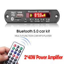 Modulo Amplificador Con MP3/FM/BLUETOOTH 2*40W 12V