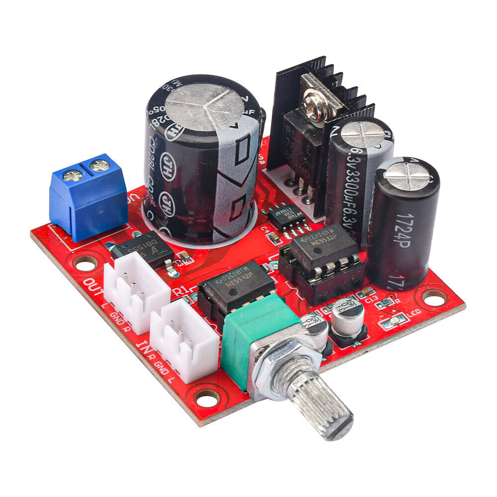 Módulo pre amplificador de micrófono DC9-24V AC8-16V NE5532 audio