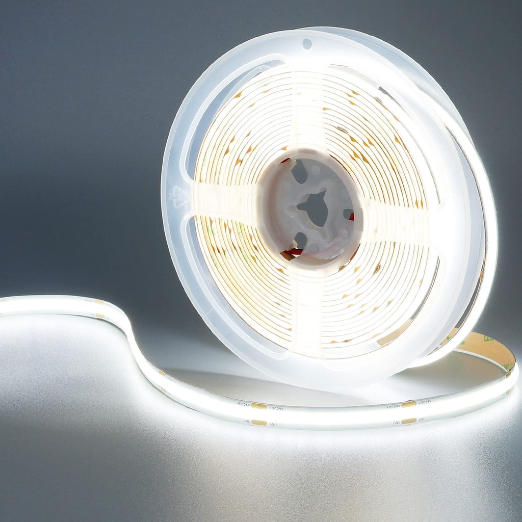 Rollo 5M Tira Led COB Blanco Frio 9000K 480Led