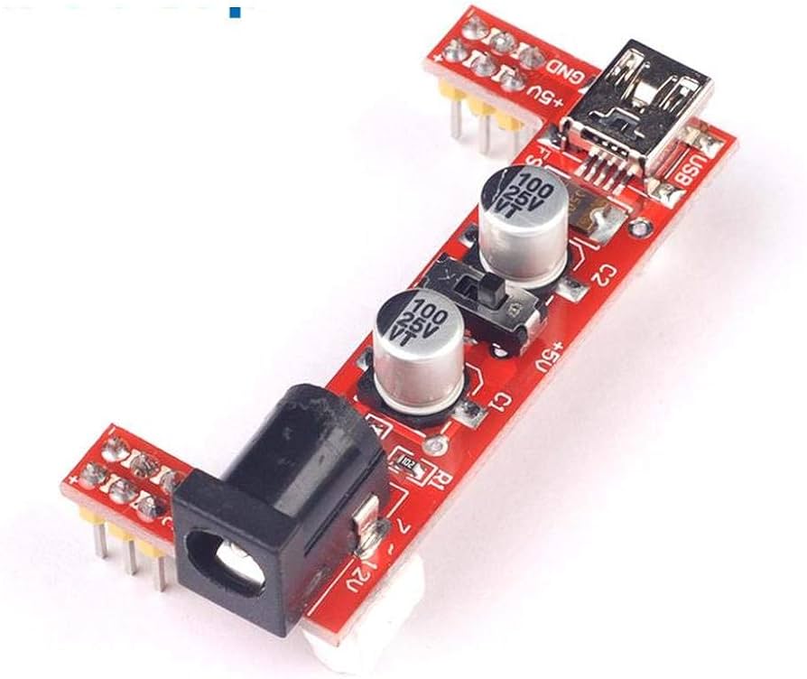 Fuente para protoboard 5V/3.3V con puerto mini USB