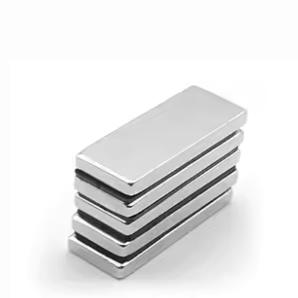 Imán de Neodimio 50x20x5mm Tipo Rectangular N35