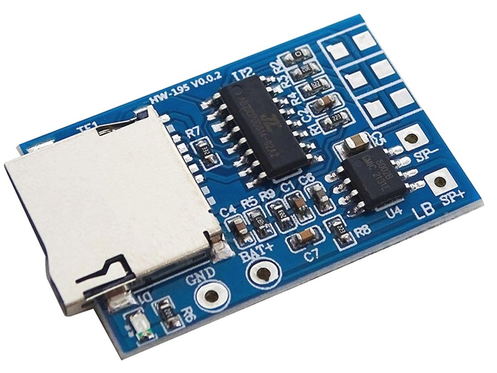 Modulo MP3 decodificador con slot micro SD GPD2846