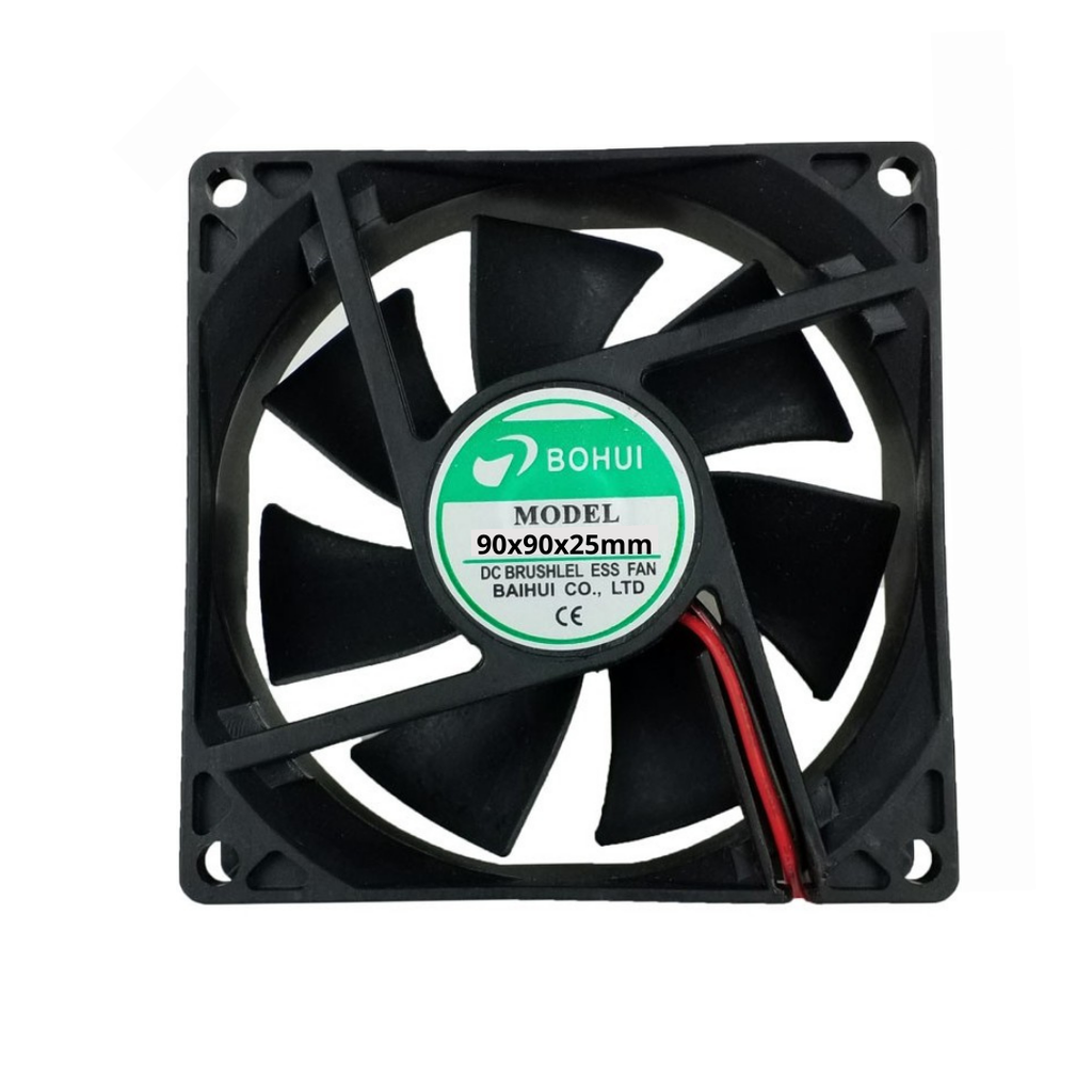 Ventilador DC 12V 0.25A Bohui 90x90x25mm