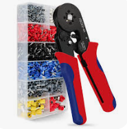 Kit ponchadora + terminales tipo pin 1200 piezas