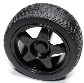 Llanta Para Motorreductor Negra