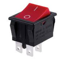 Switch Rocker 20A 125V 22A 250V Honyone Certificado 4 pines color Rojo