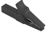 Lagarto 55mm para banana 4mm color negro