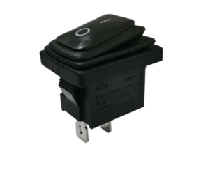 Switch tipo regleta 15A 250V a prueba de agua color Negro