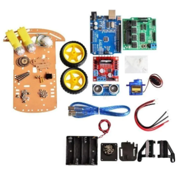 Kit Carro 2 Llantas con Módulos y Arduino UNO SMD