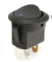 Switch ON-OFF Rocker Redondo 20A 12V Con Luz Piloto Azul