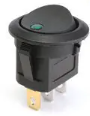 Switch ON-OFF Rocker Redondo 20A 12V Con Luz Piloto Verde