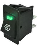 Interruptor para neblinera 12V 35A con luz led verde