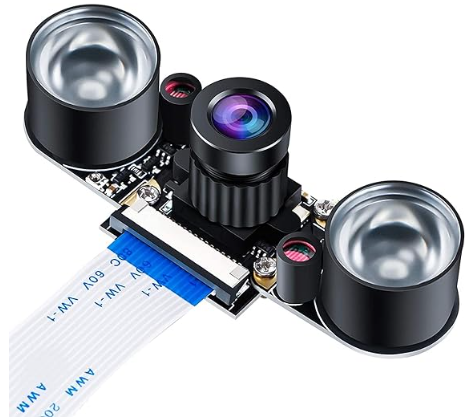 Cámara Con Visión Nocturna Enfoque Ajustable 5MP OV5647 Webcam Video 1080P Para Raspberry Pi 4