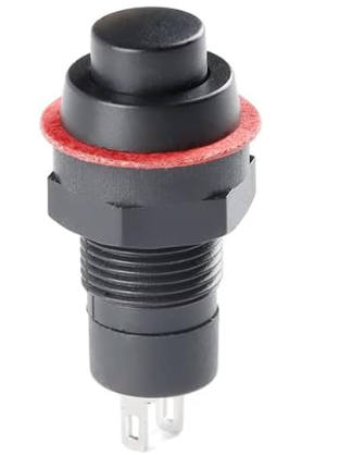Switch Tipo Pulsador Redondo Color Negro